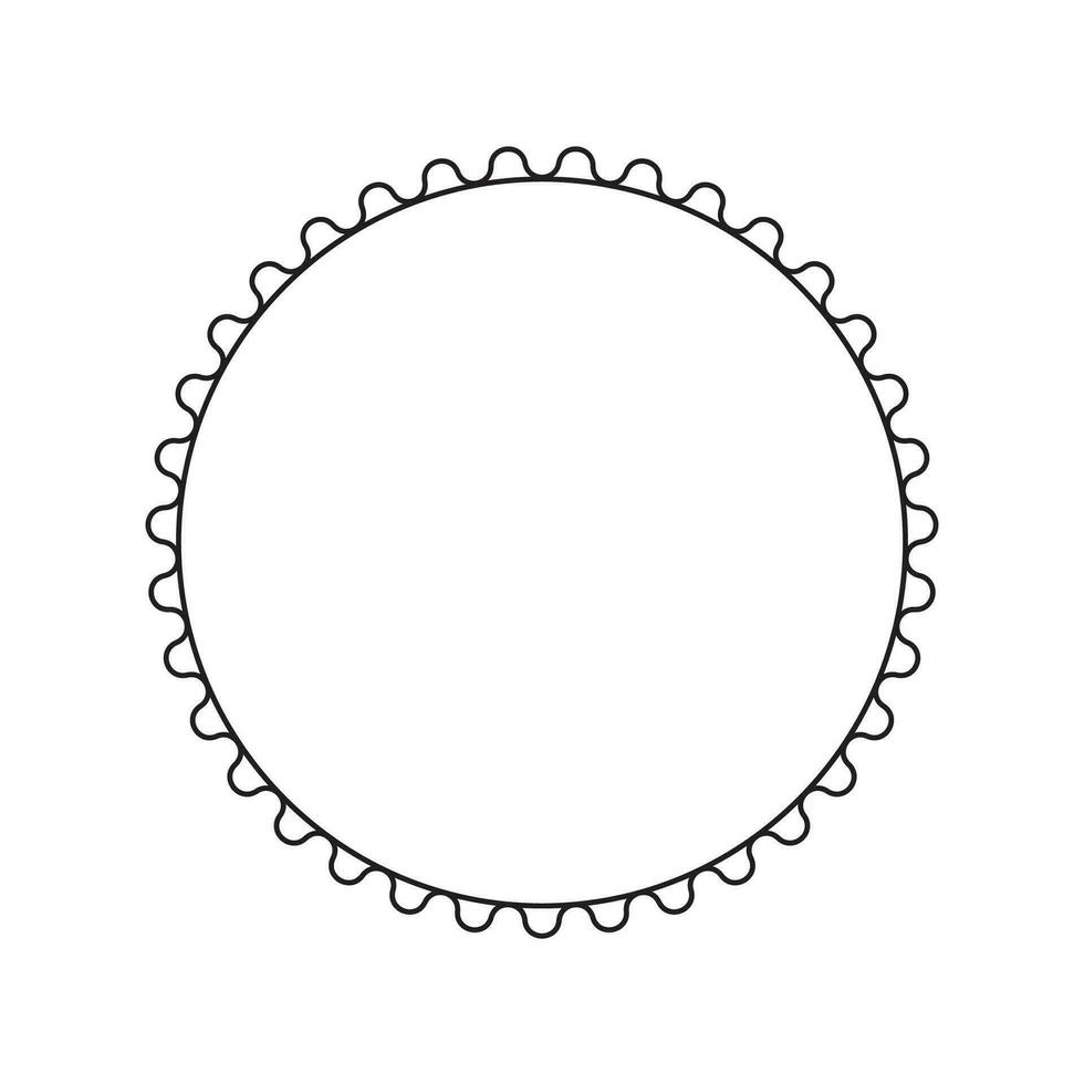 cerchio telaio con linea stile 2 vettore