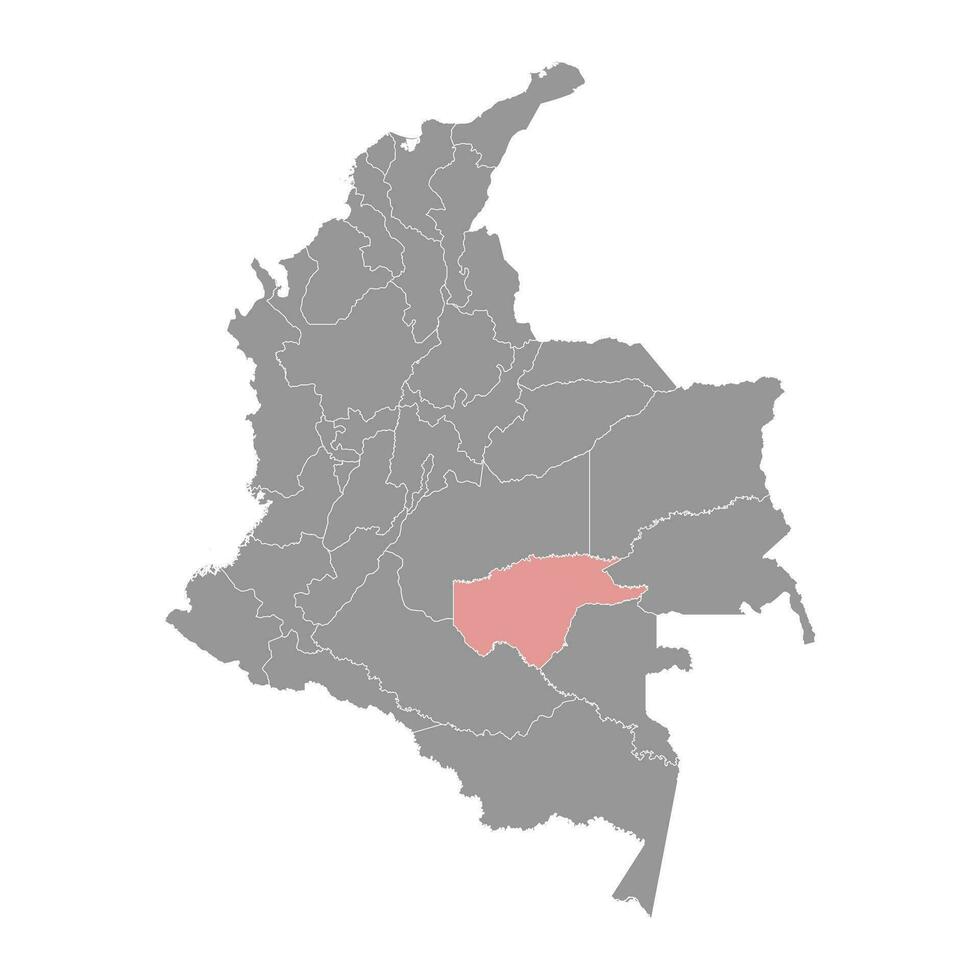 guaviare Dipartimento carta geografica, amministrativo divisione di Colombia. vettore