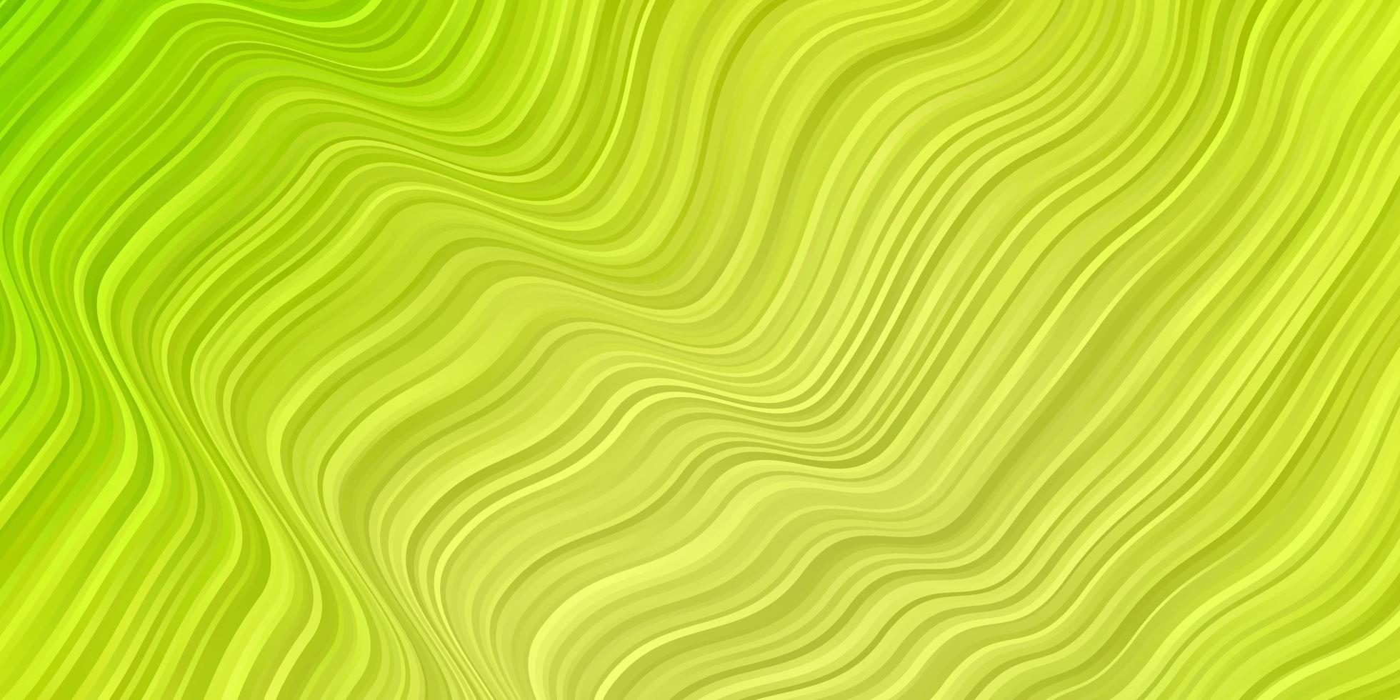 modello vettoriale verde chiaro, giallo con curve.