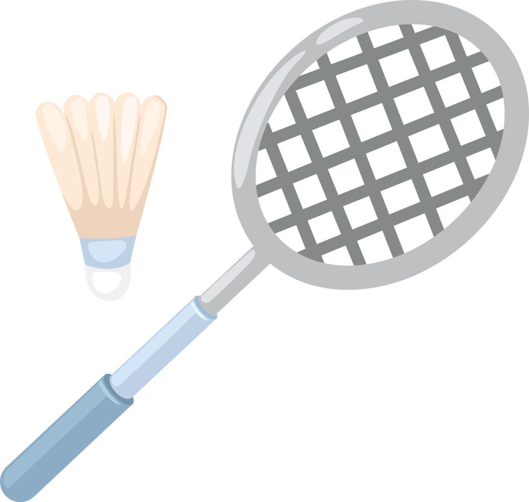 illustrazione della racchetta da badminton vettore