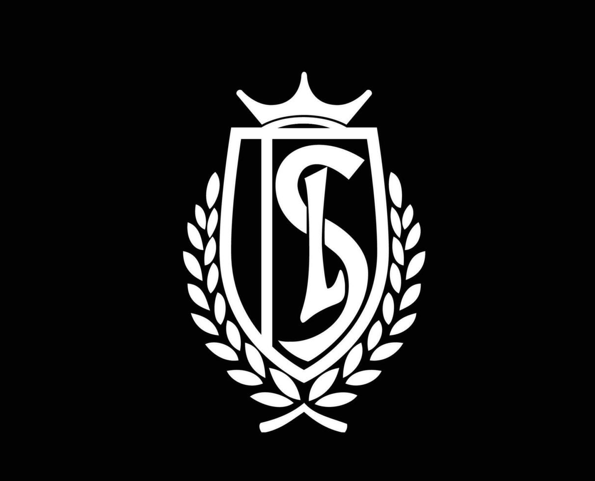 standard de liegi simbolo club logo bianca Belgio lega calcio astratto design vettore illustrazione con nero sfondo