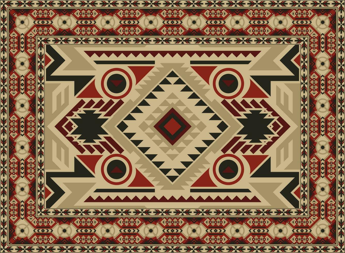 colorato ornamentale vettore design per tappeto, tapis, yoga stuoia. geometrico etnico clipart. arabo ornamentale tappeto con decorativo elementi.persian tappeto,