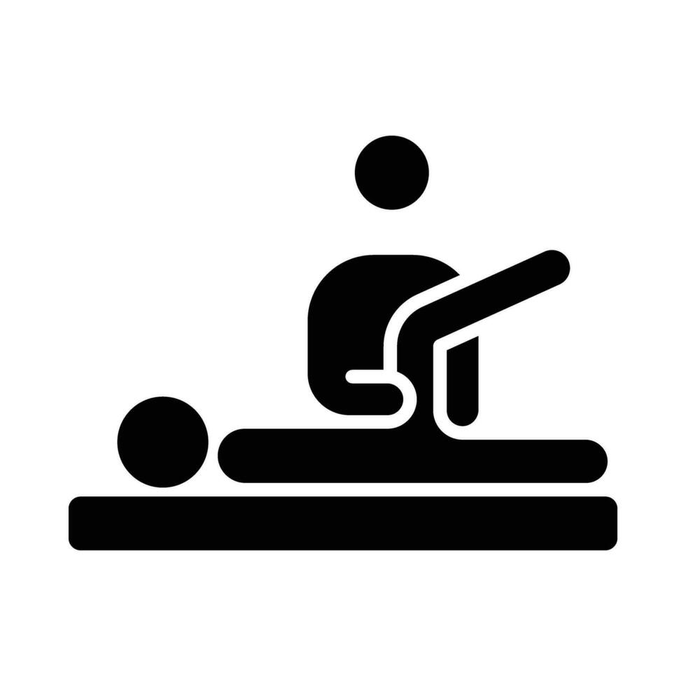 fisioterapico vettore glifo icona per personale e commerciale uso.