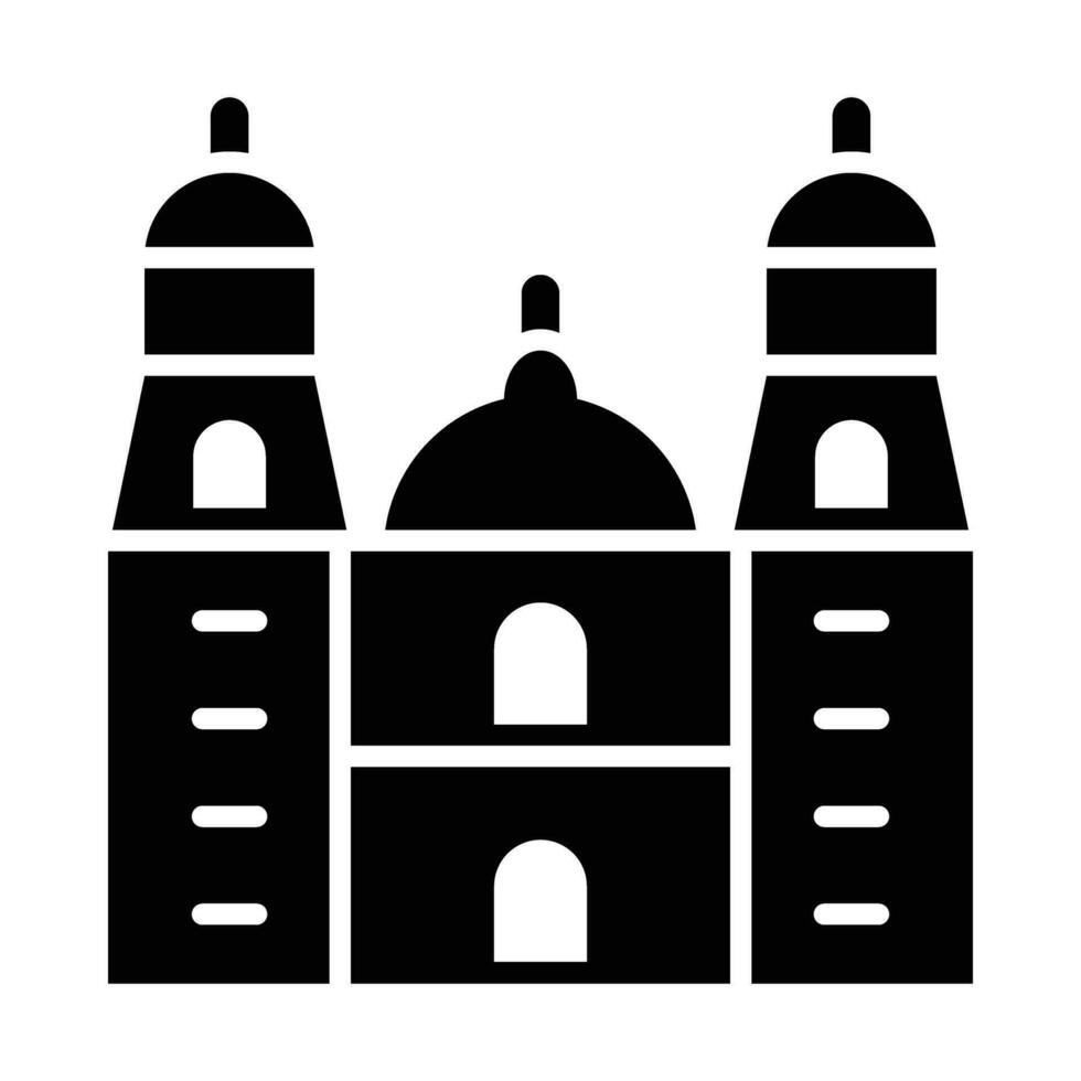 Cattedrale di morelia vettore glifo icona per personale e commerciale uso.