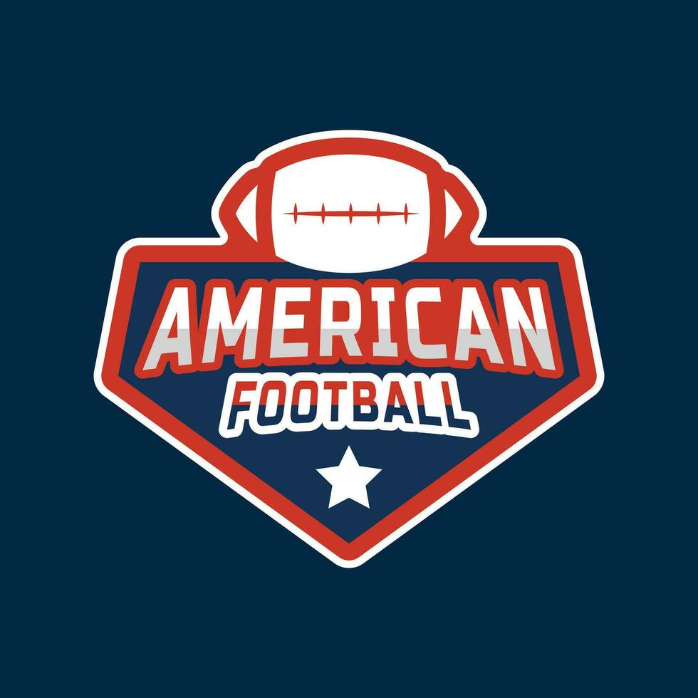 americano calcio vettore logo design modello