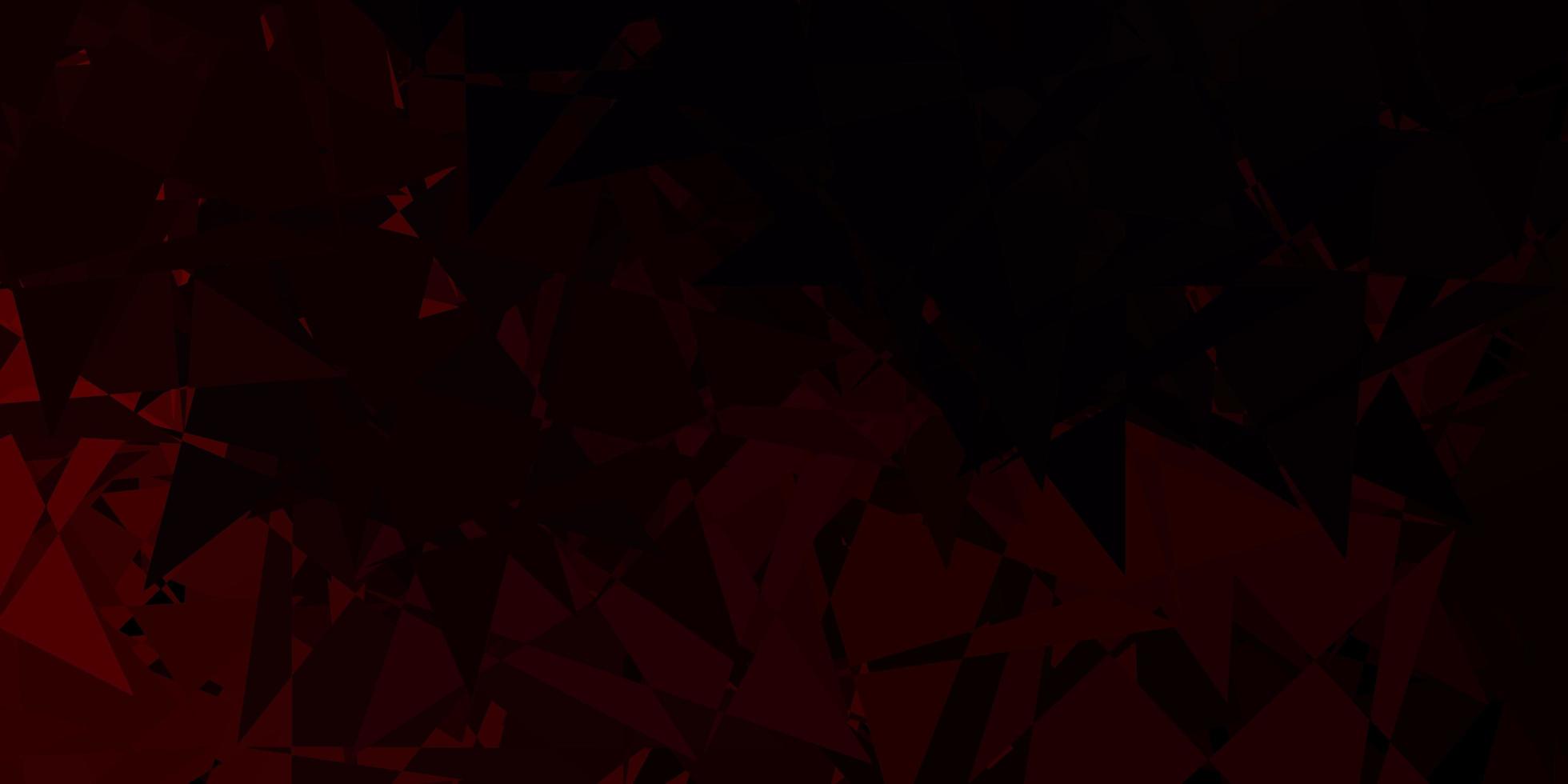 sfondo vettoriale rosso scuro con triangoli, linee.