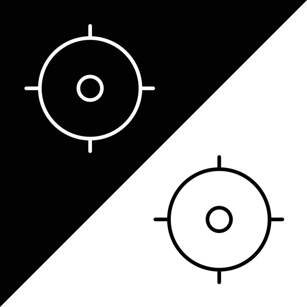 Posizione vettore icona, schema stile icona, a partire dal avventura icone collezione, isolato su nero e bianca sfondo.