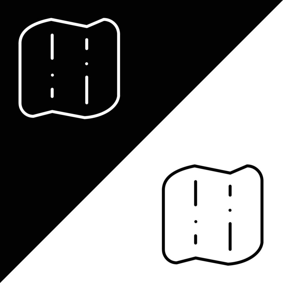 carta geografica vettore icona, schema stile icona, a partire dal avventura icone collezione, isolato su nero e bianca sfondo.
