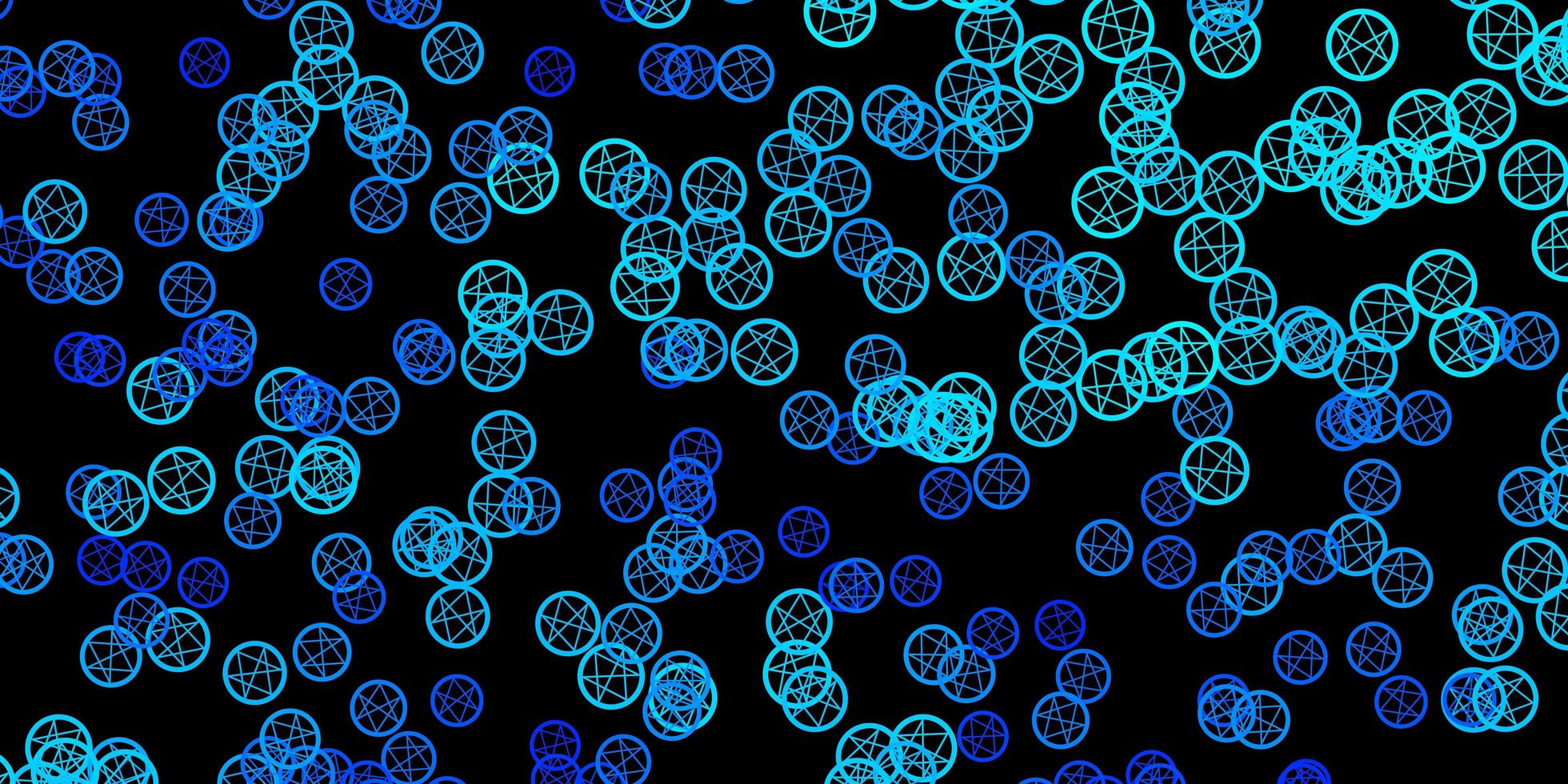 sfondo vettoriale blu scuro con simboli occulti.