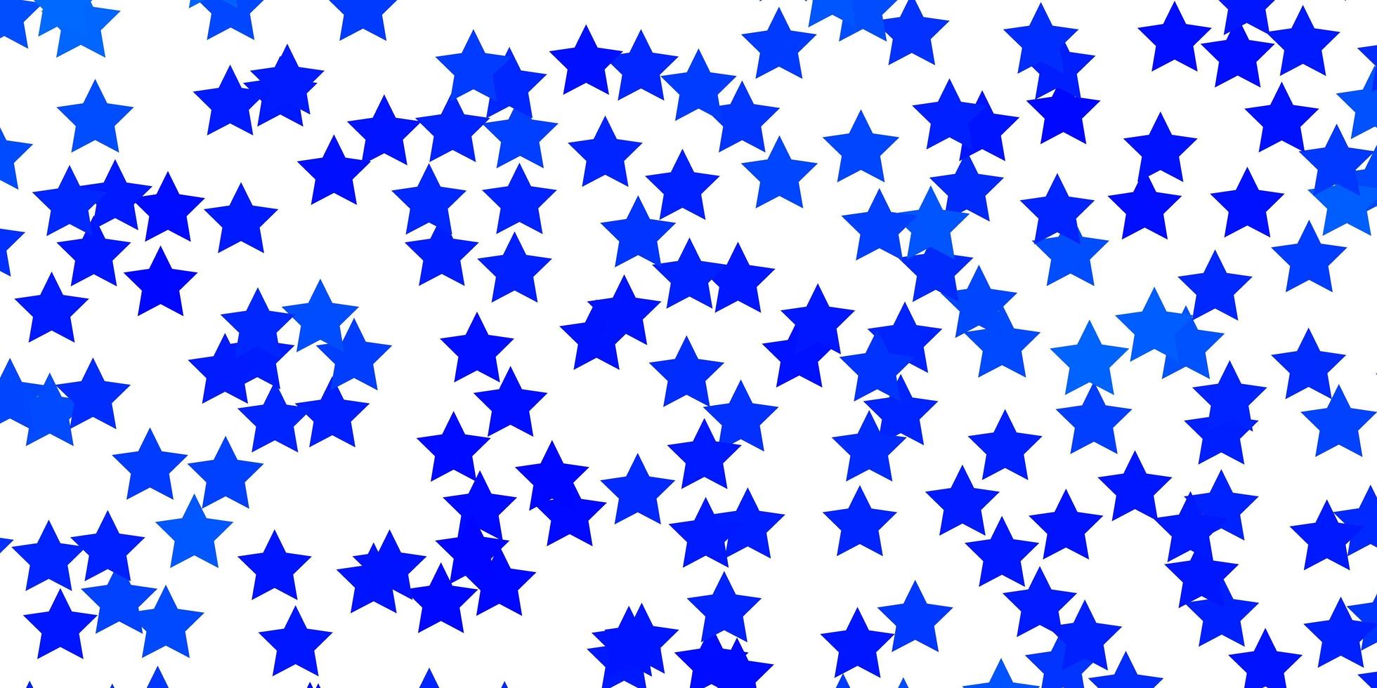 layout vettoriale azzurro con stelle luminose.
