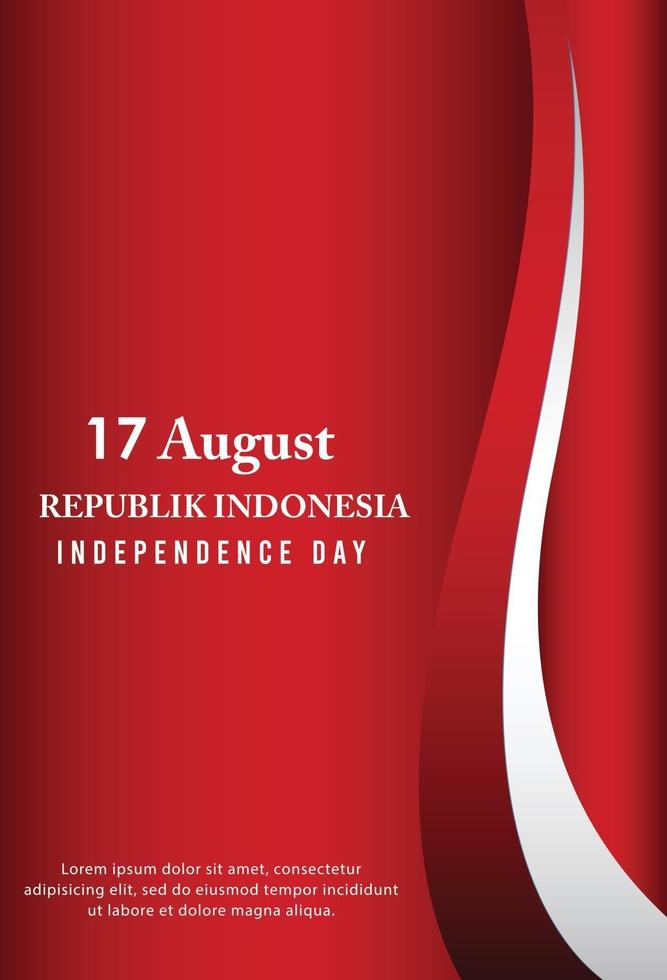 17 agosto. indonesia felice festa dell'indipendenza spirito di libertà vettore