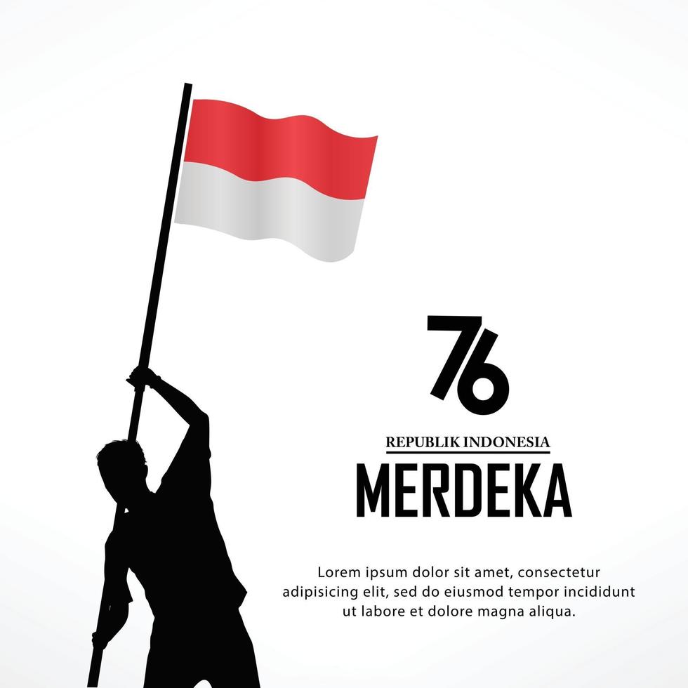 17 agosto. indonesia felice festa dell'indipendenza spirito di libertà vettore