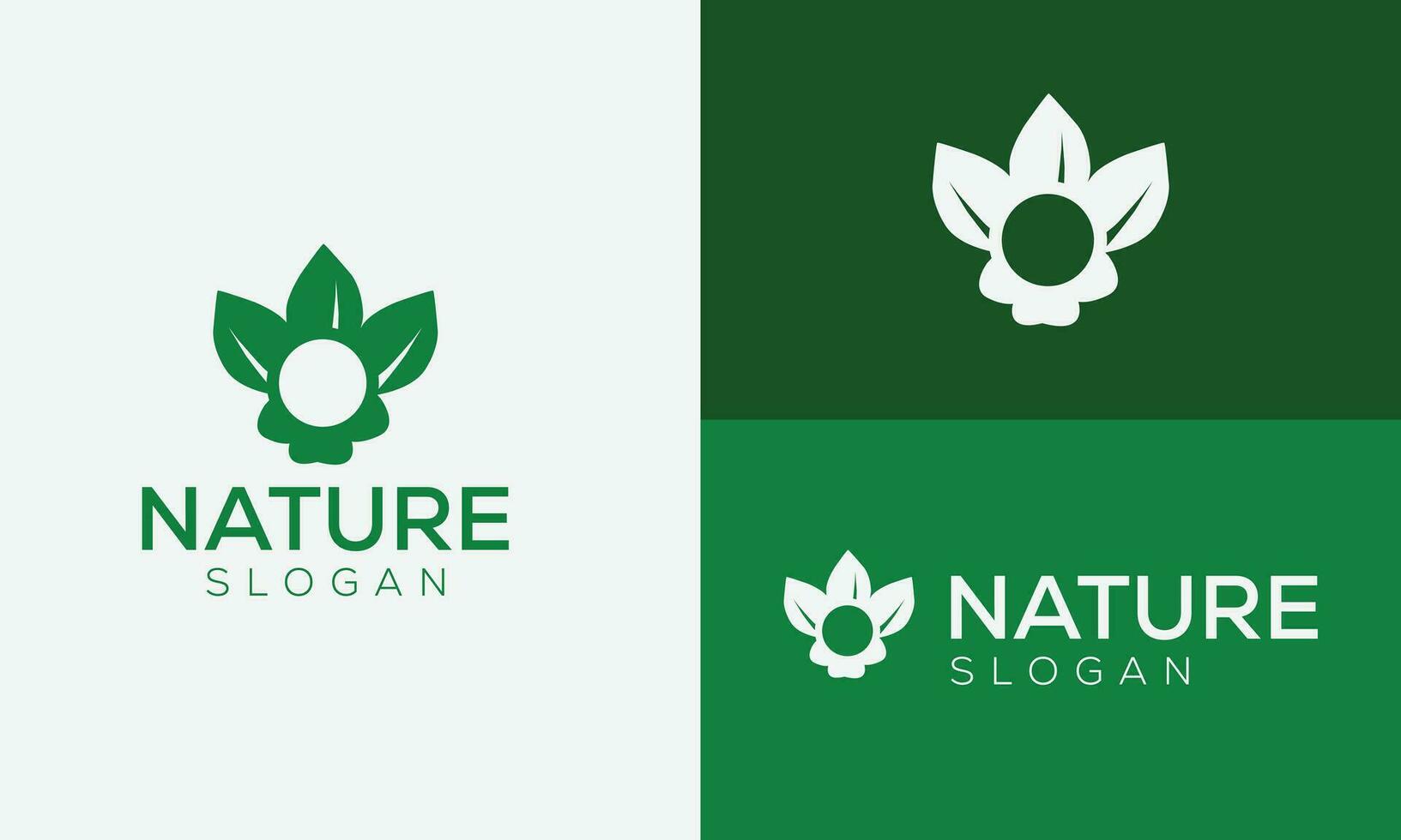 creativo bellissimo mondo natura logo design vettore