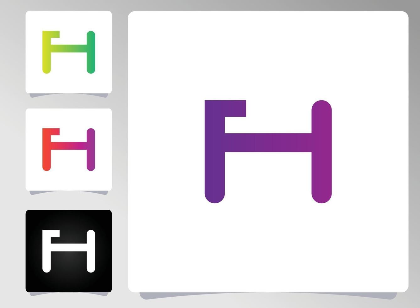 disegno astratto del logo della lettera h vettore