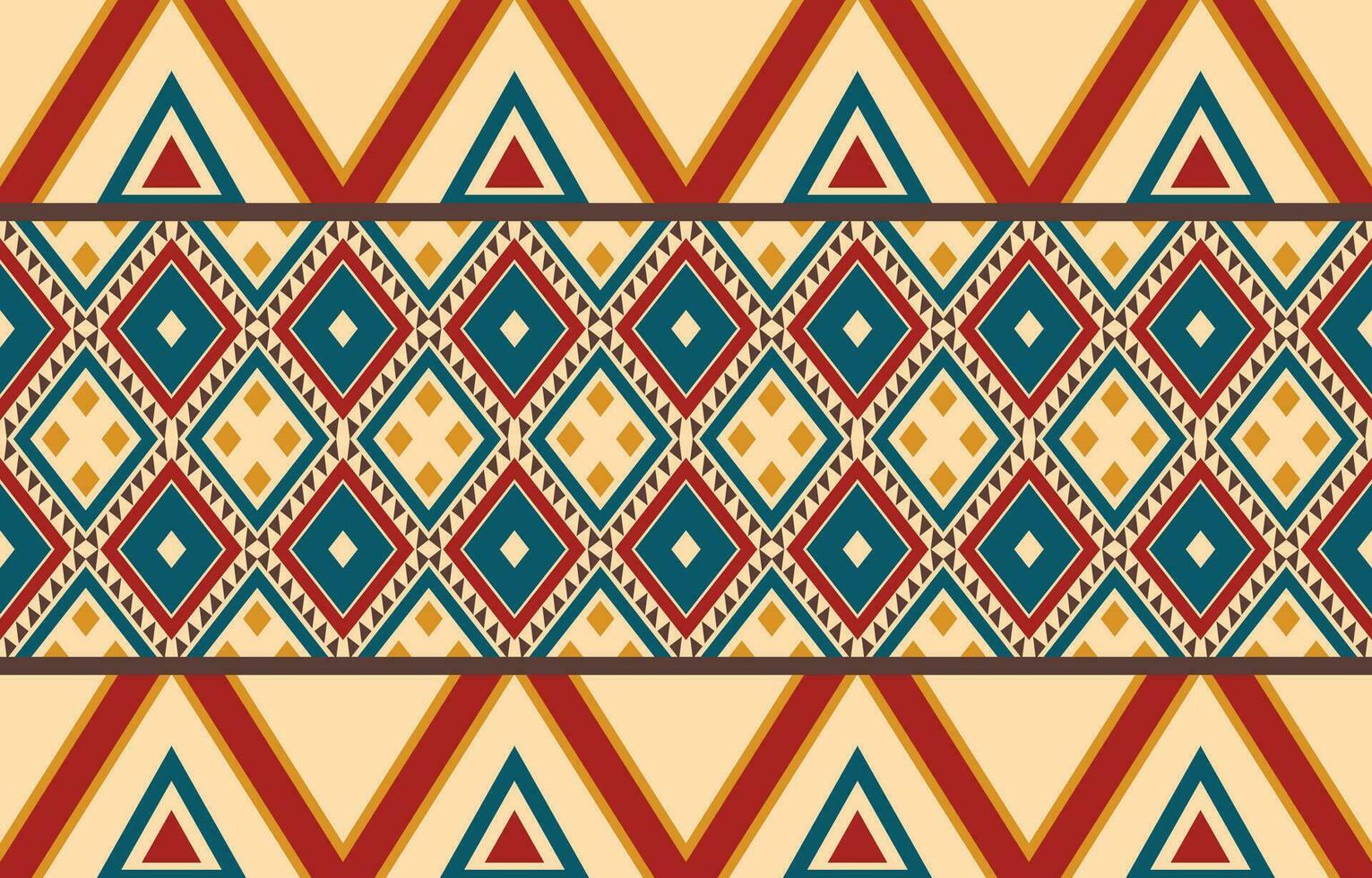 etnico astratto ikat arte. azteco ornamento Stampa. geometrico etnico modello senza soluzione di continuità colore orientale. design per sfondo ,tenda, tappeto, sfondo, vestiario, avvolgere, batik, vettore illustrazione.