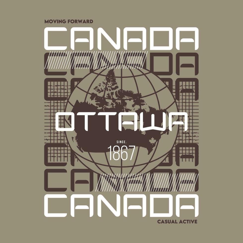 Canada città, urbano strada, grafico disegno, tipografia vettore illustrazione, moderno stile, per Stampa t camicia