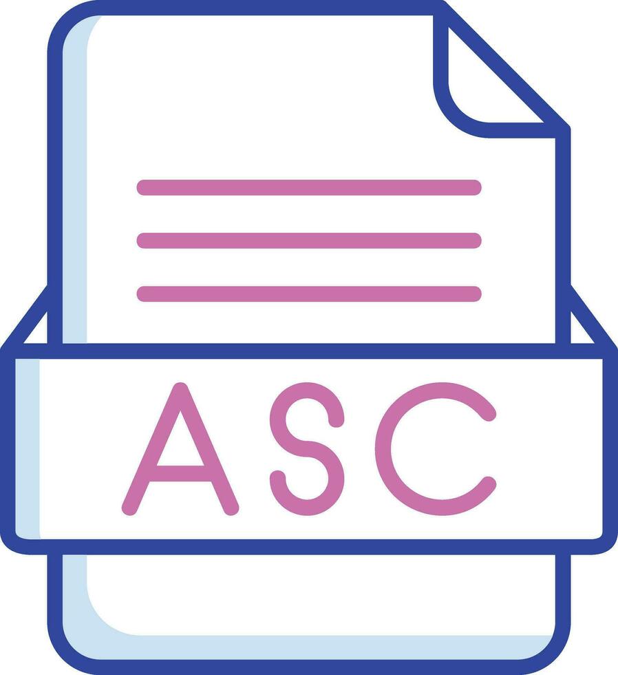 asc file formato vettore icona