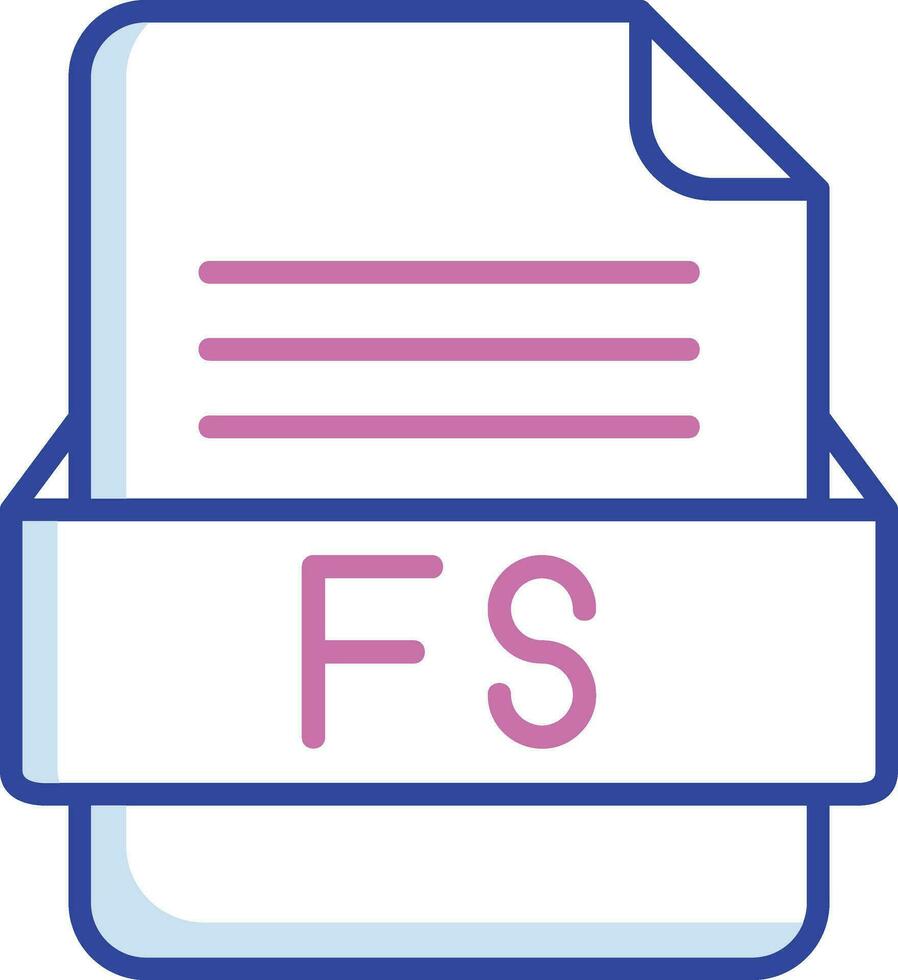 fs file formato vettore icona