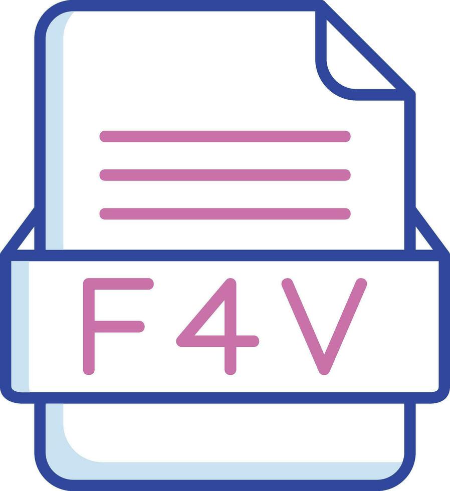 f4v file formato vettore icona