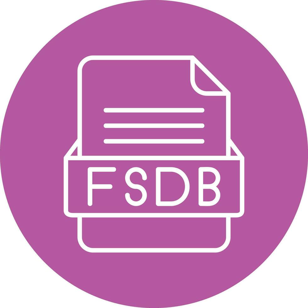 fsdb file formato vettore icona