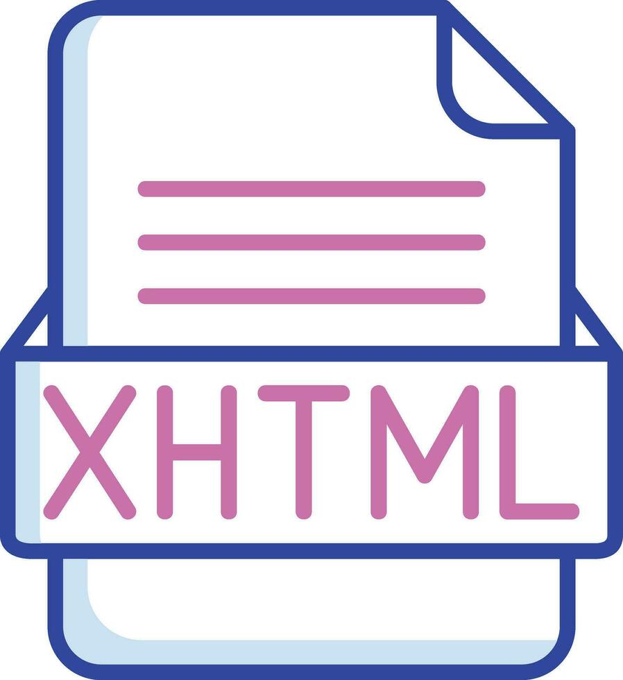 xhtml file formato vettore icona
