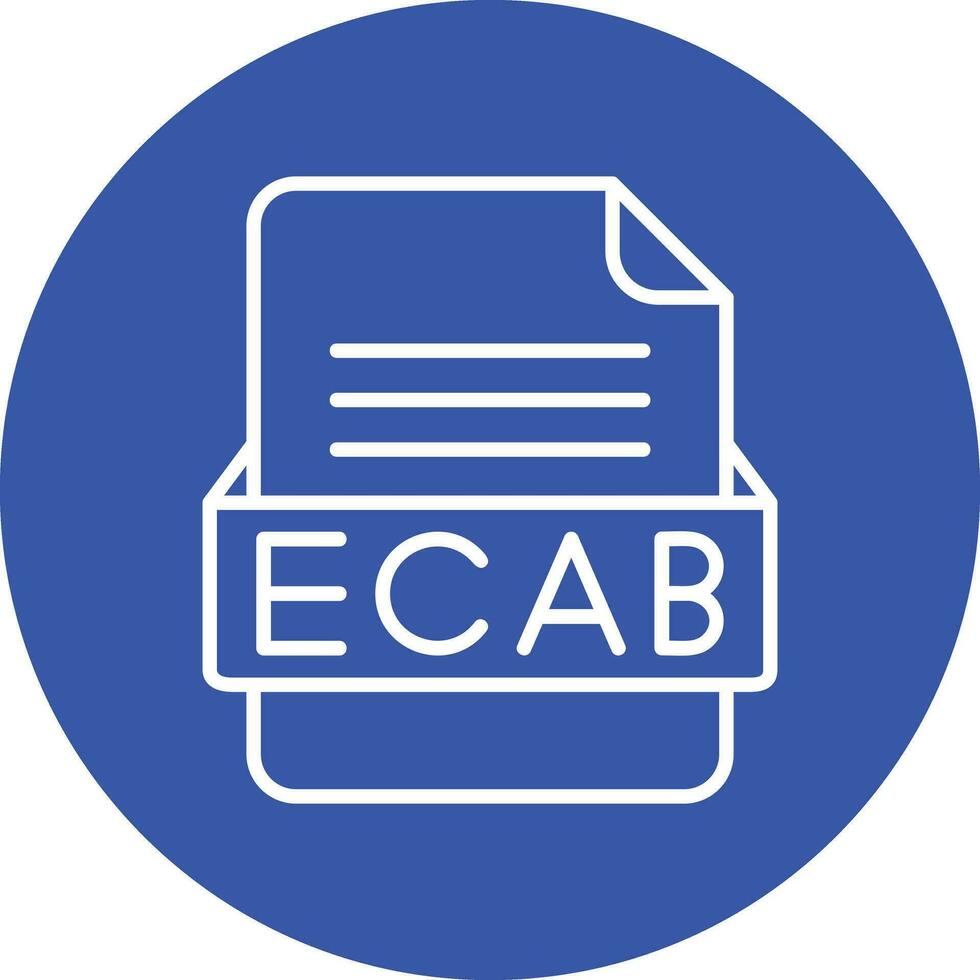 ecab file formato vettore icona