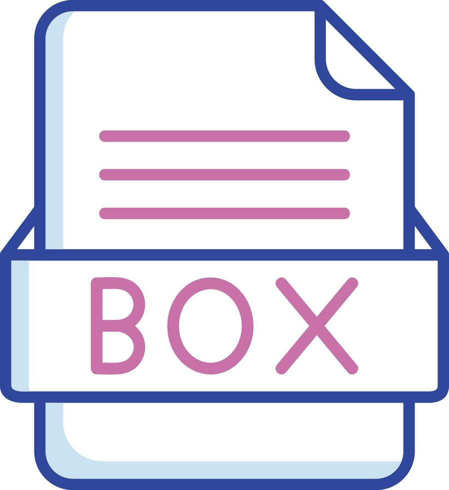 scatola file formato vettore icona