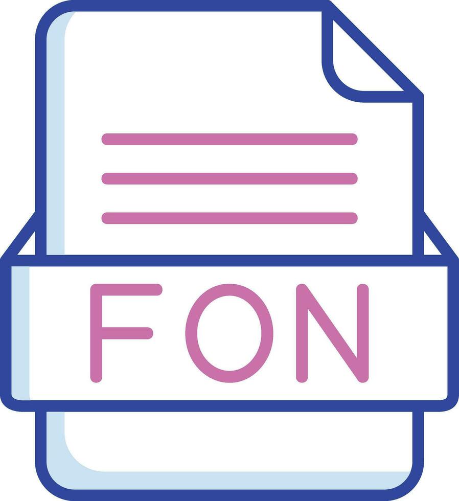 fon file formato vettore icona