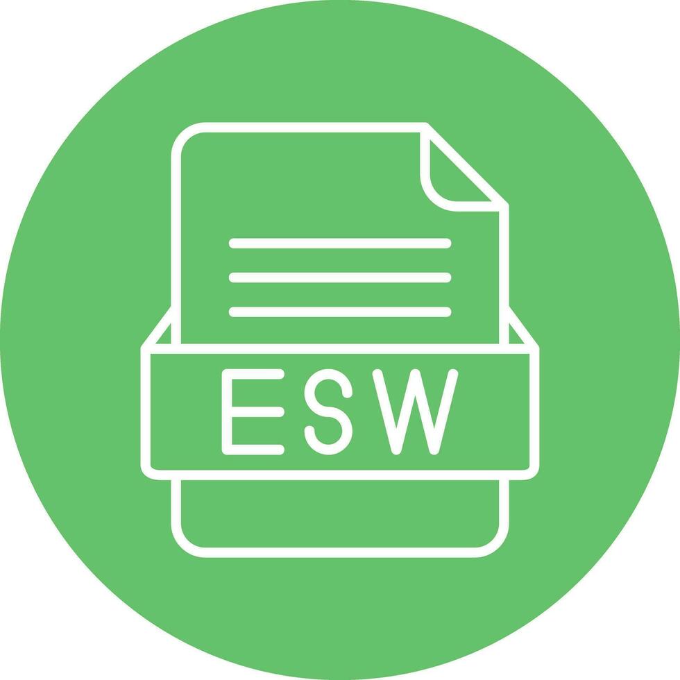 esw file formato vettore icona