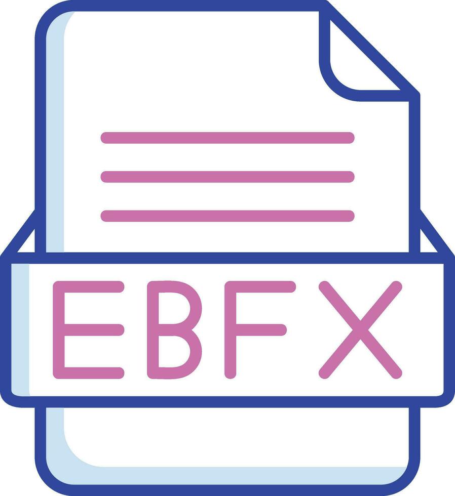ebfx file formato vettore icona