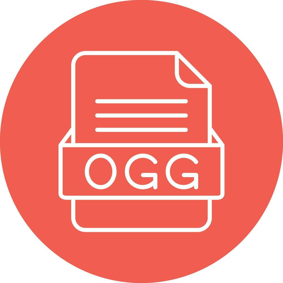 ogg file formato vettore icona