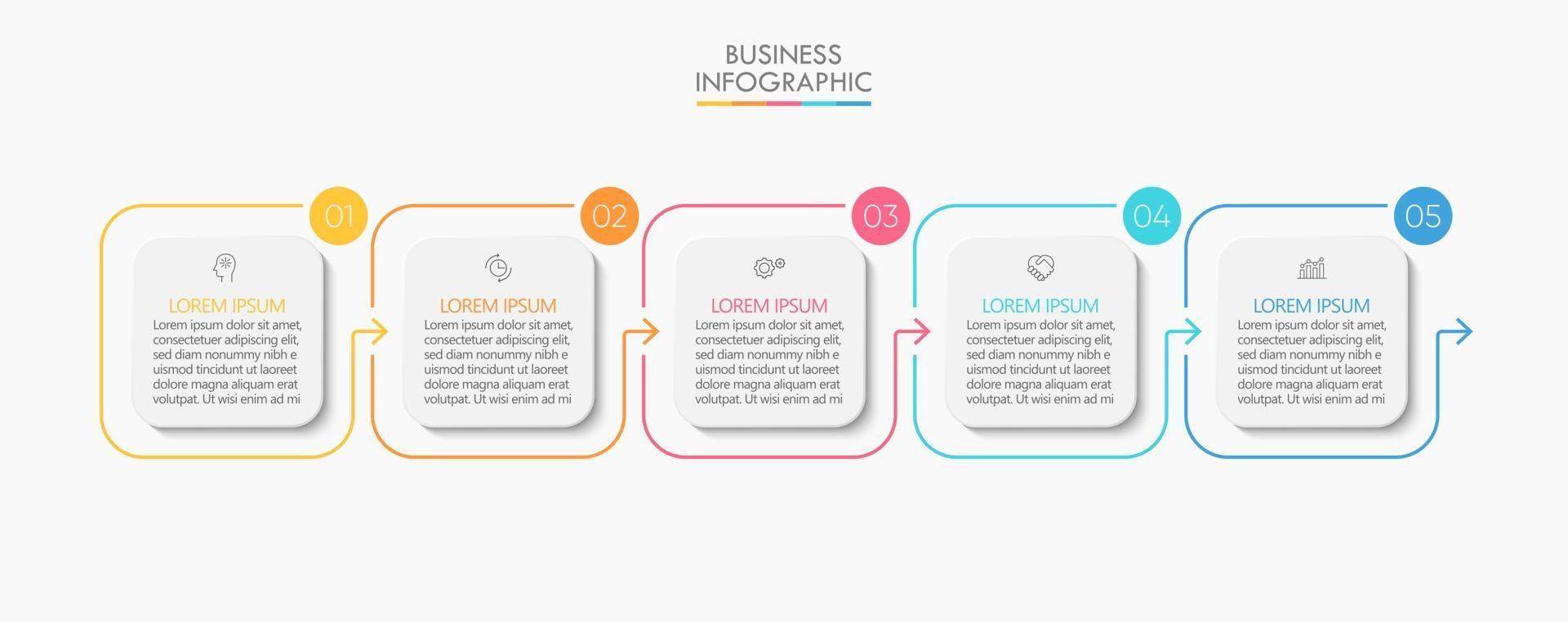 modello di infografica per la visualizzazione dei dati aziendali vettore