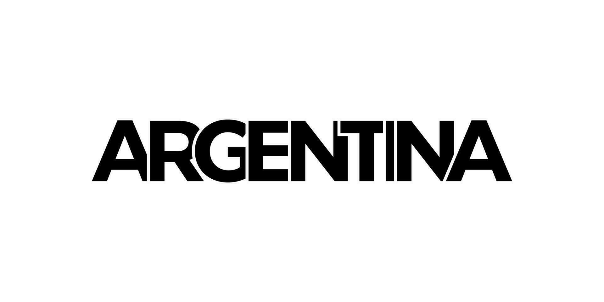 argentina emblema. il design Caratteristiche un' geometrico stile, vettore illustrazione con grassetto tipografia nel un' moderno font. il grafico slogan scritta.