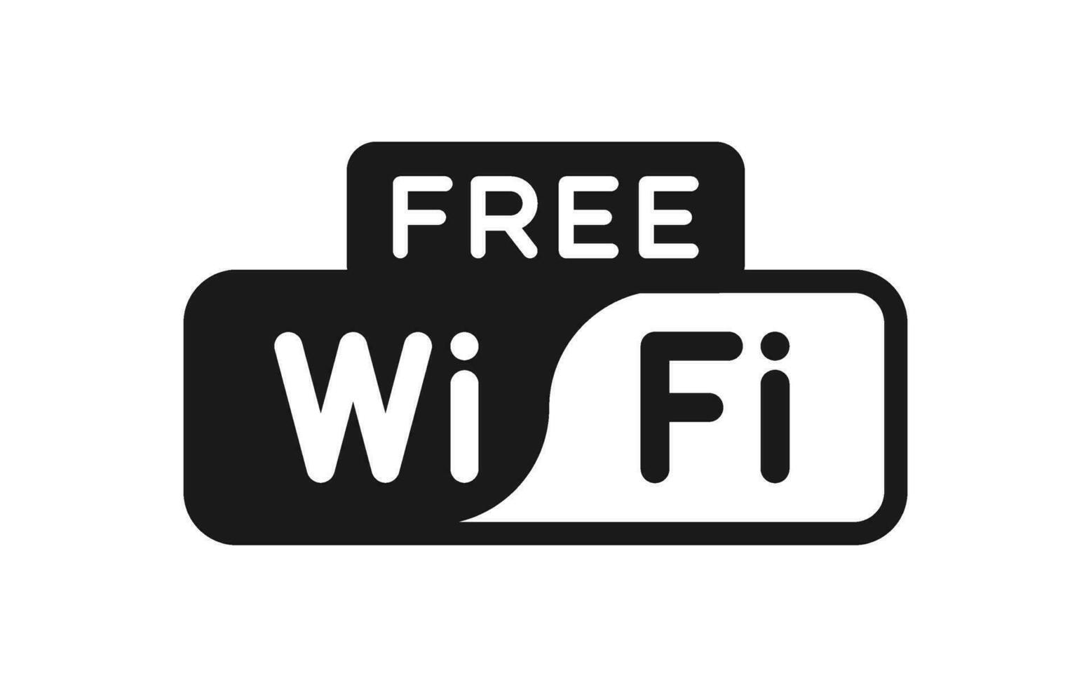 gratuito Wi-Fi icona e gratuito Wi-Fi la zona vettore