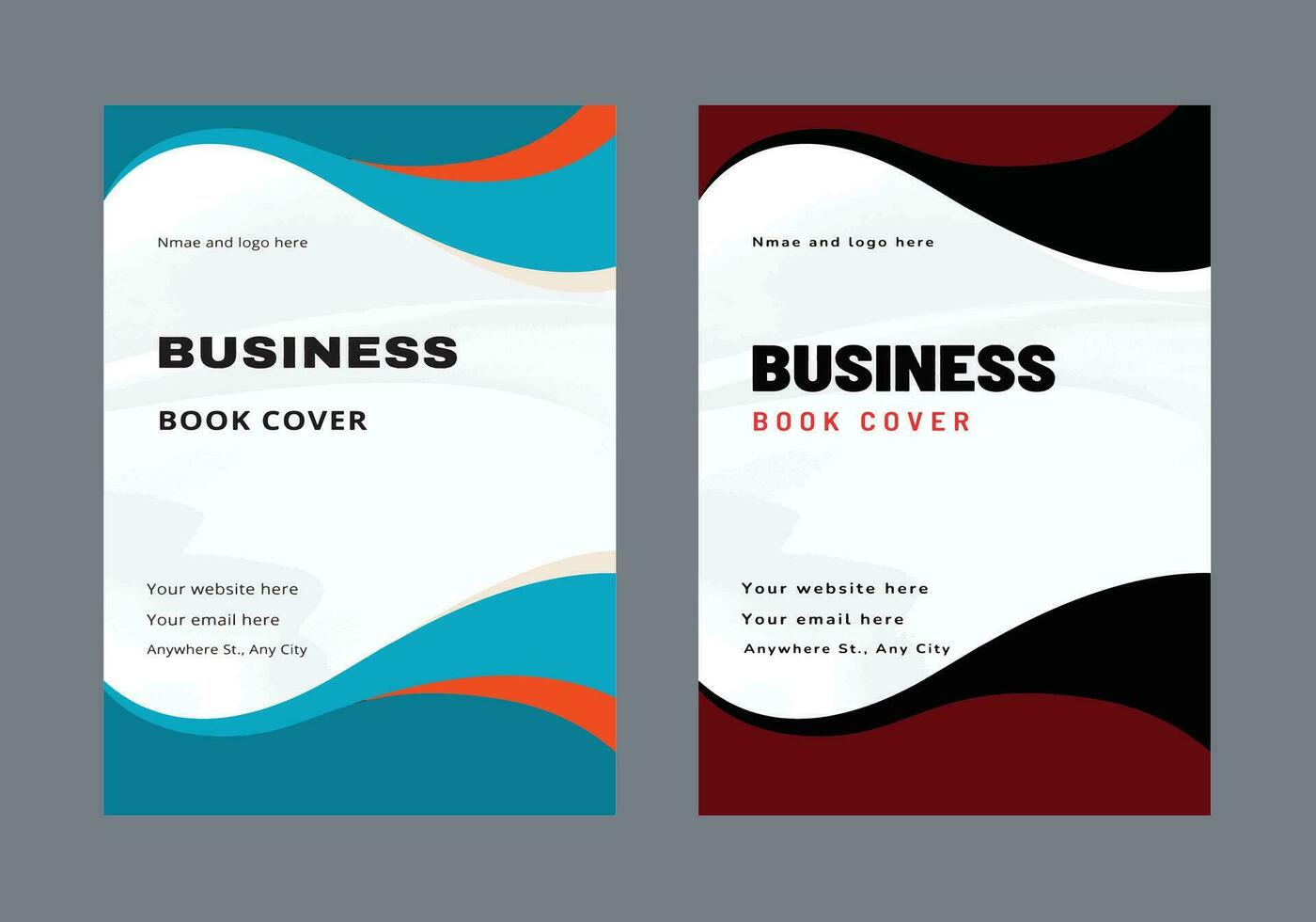 attività commerciale libro e opuscolo copertina design modello vettore
