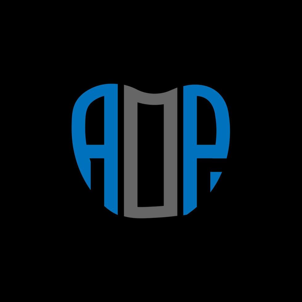 aop lettera logo creativo design. aop unico design. vettore