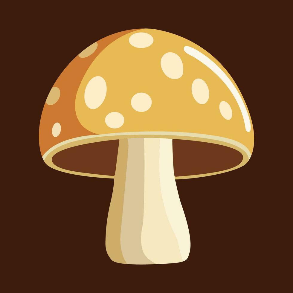 vettore semplice champignon, fungo piatto vettore illustrazione.