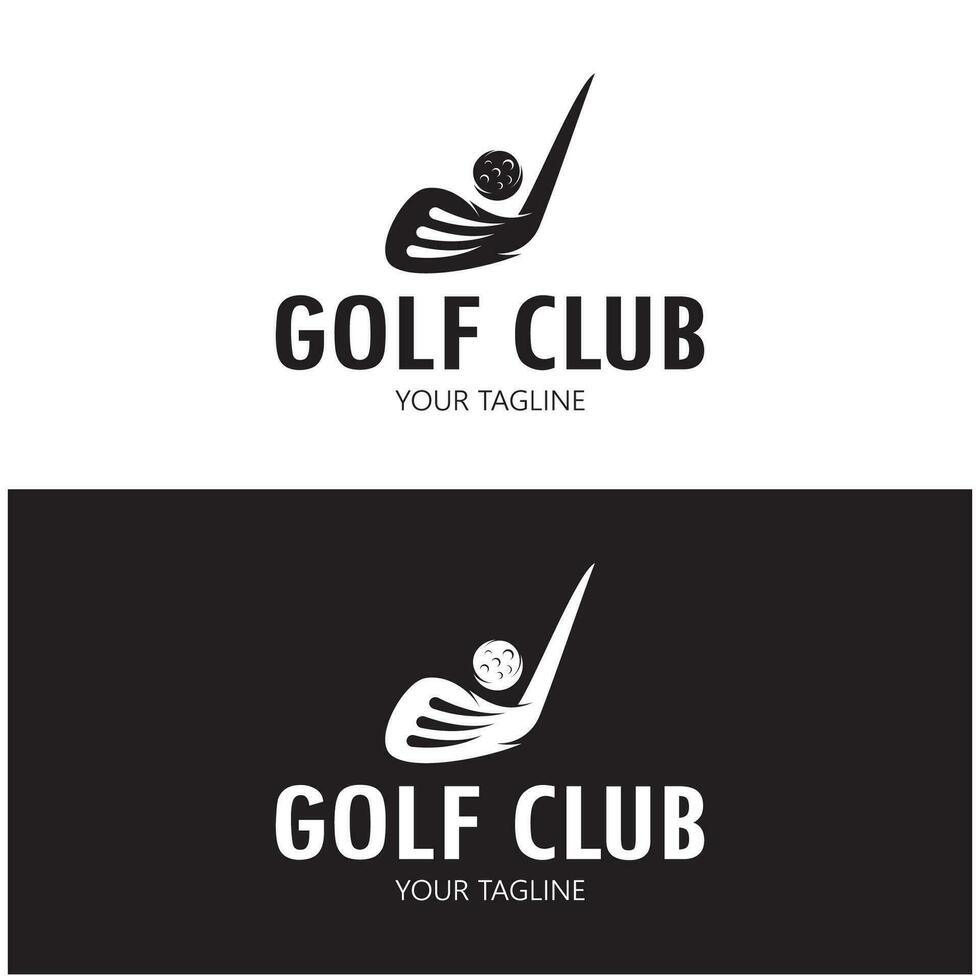 golf palla logo, golf design bastone logo, logo per professionale golf squadra, golf club, torneo, golf memorizzare attività commerciale, golf corso, evento vettore