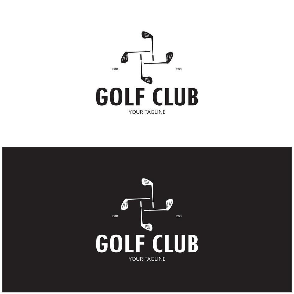 golf palla logo, golf design bastone logo, logo per professionale golf squadra, golf club, torneo, golf memorizzare attività commerciale, golf corso, evento vettore