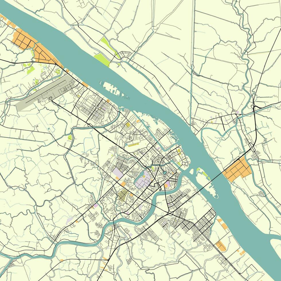 carta geografica di può Però, Vietnam vettore