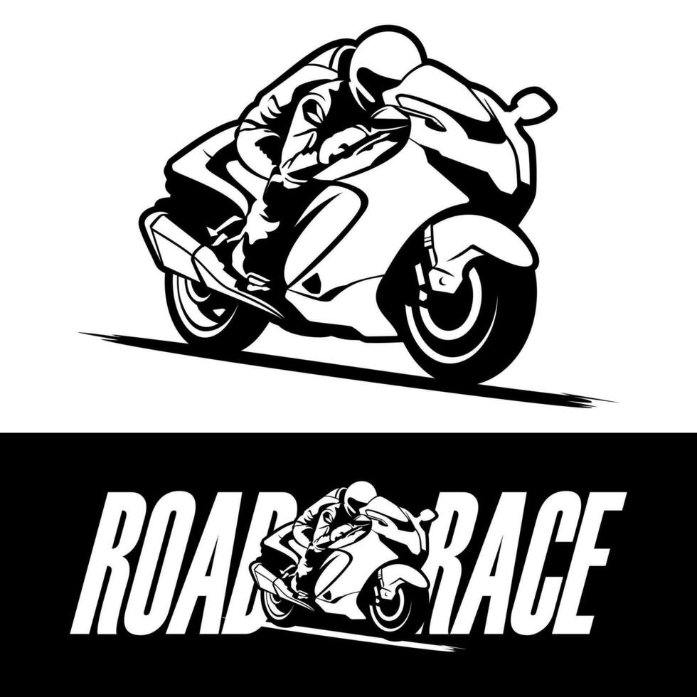 superbike strada gara motocicletta illustrazione design vettore