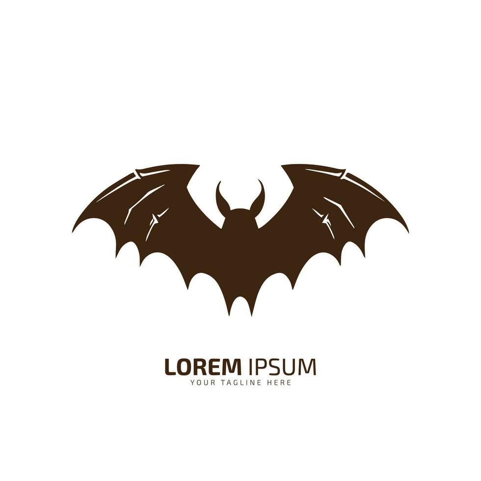 minimo e astratto pipistrello logo bat icona silhouette vettore