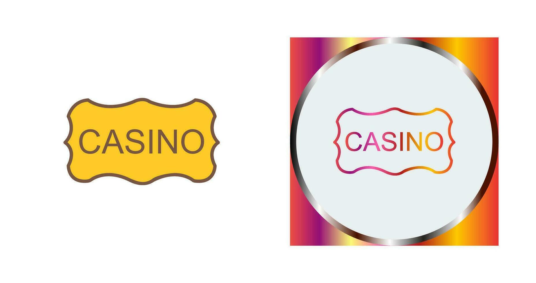 casinò cartello vettore icona