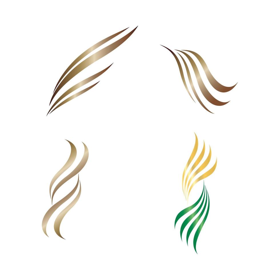 logo di capelli e icona di vettore di simbolo