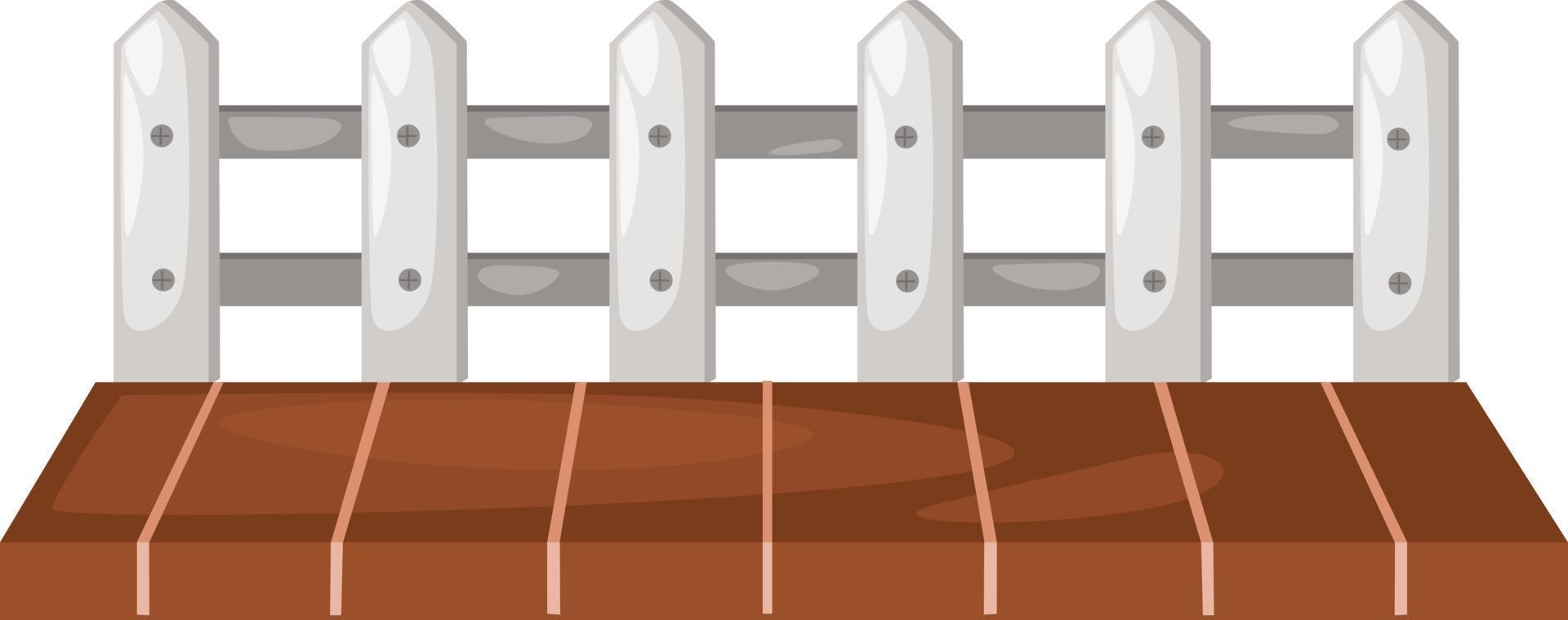 illustrazione di staccionata in legno vettore