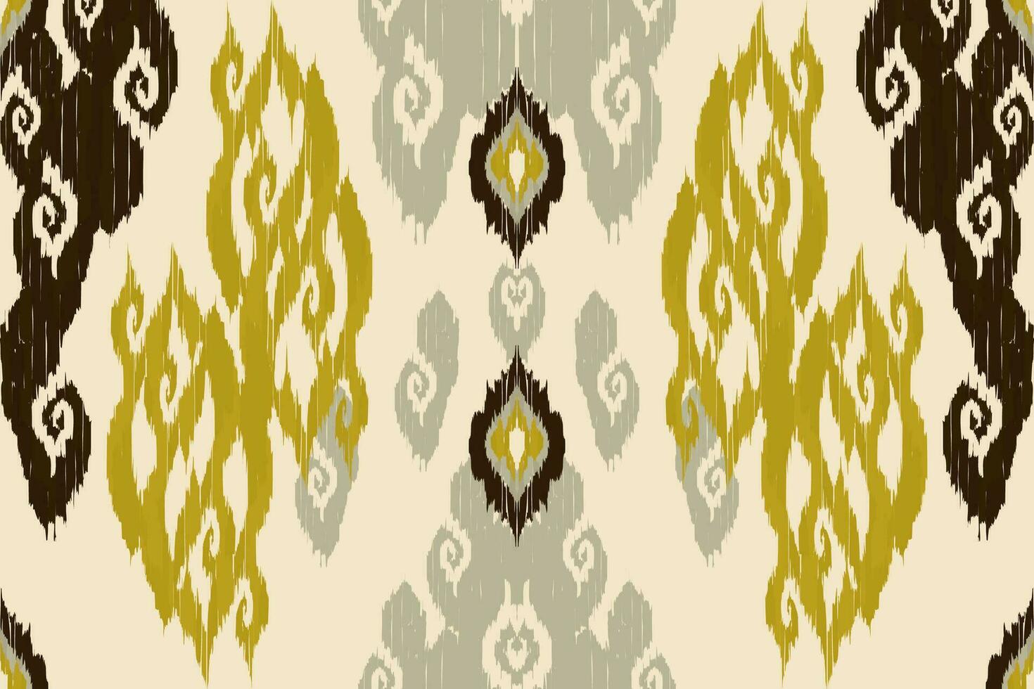 ikat paisley ricamo su il tessuto nel Indonesia, India e asiatico paesi.geometric etnico orientale senza soluzione di continuità modello.azteco stile. illustrazione.disegno per trama, tessuto, abbigliamento, avvolgimento, tappeto. vettore