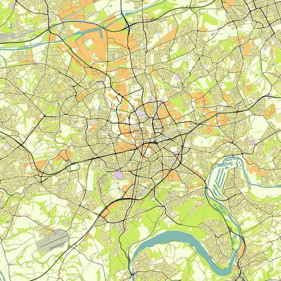 vettore città carta geografica di essen, Germania