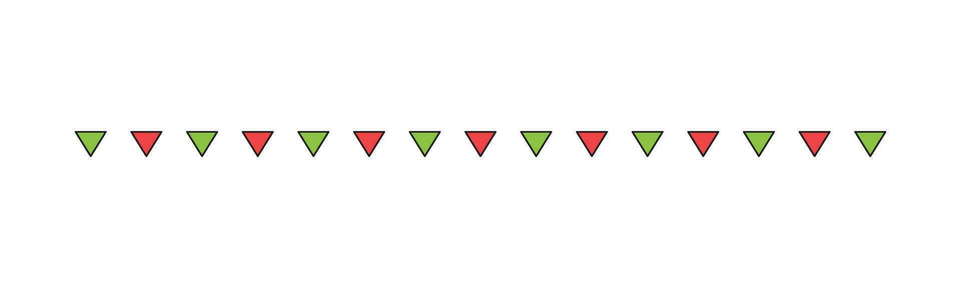 bandiera separatore confine illustrazione linea triangolo modello per Natale tema concetto per vacanza tempo inverno stagione vettore