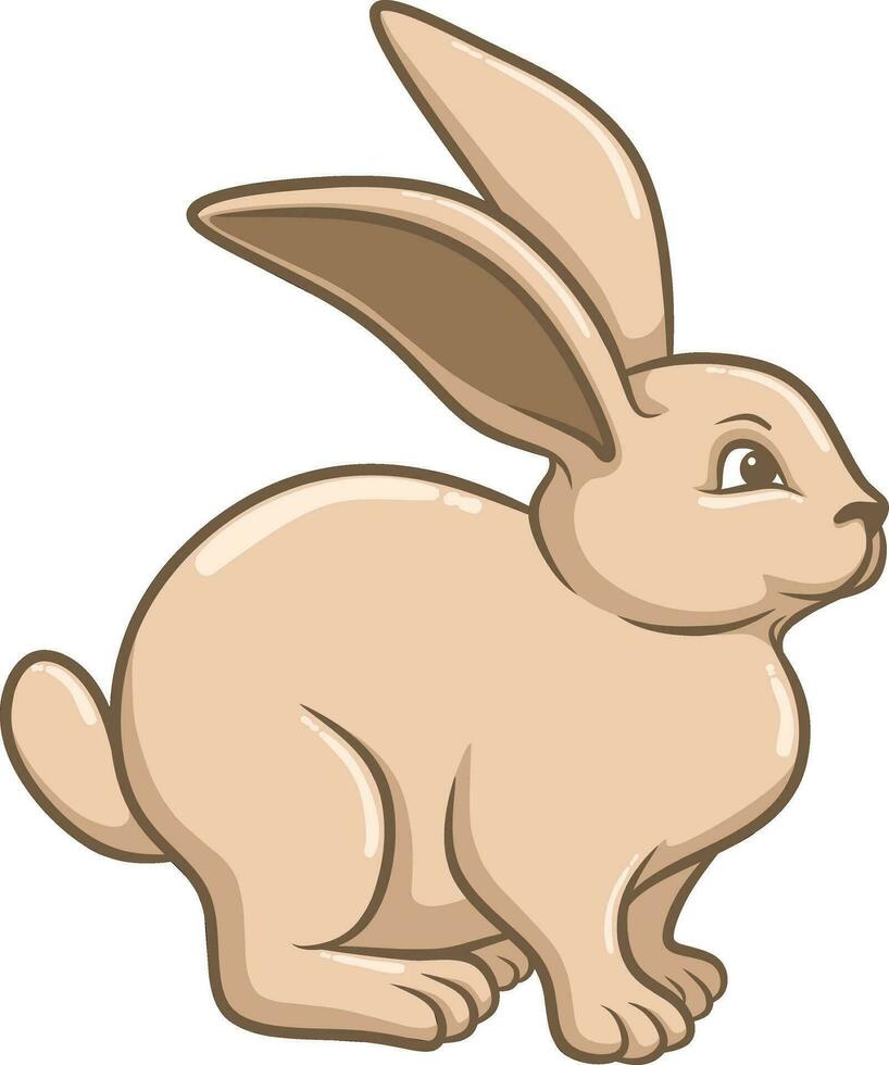 illustrazione coniglio animale isolato su bianca vettore