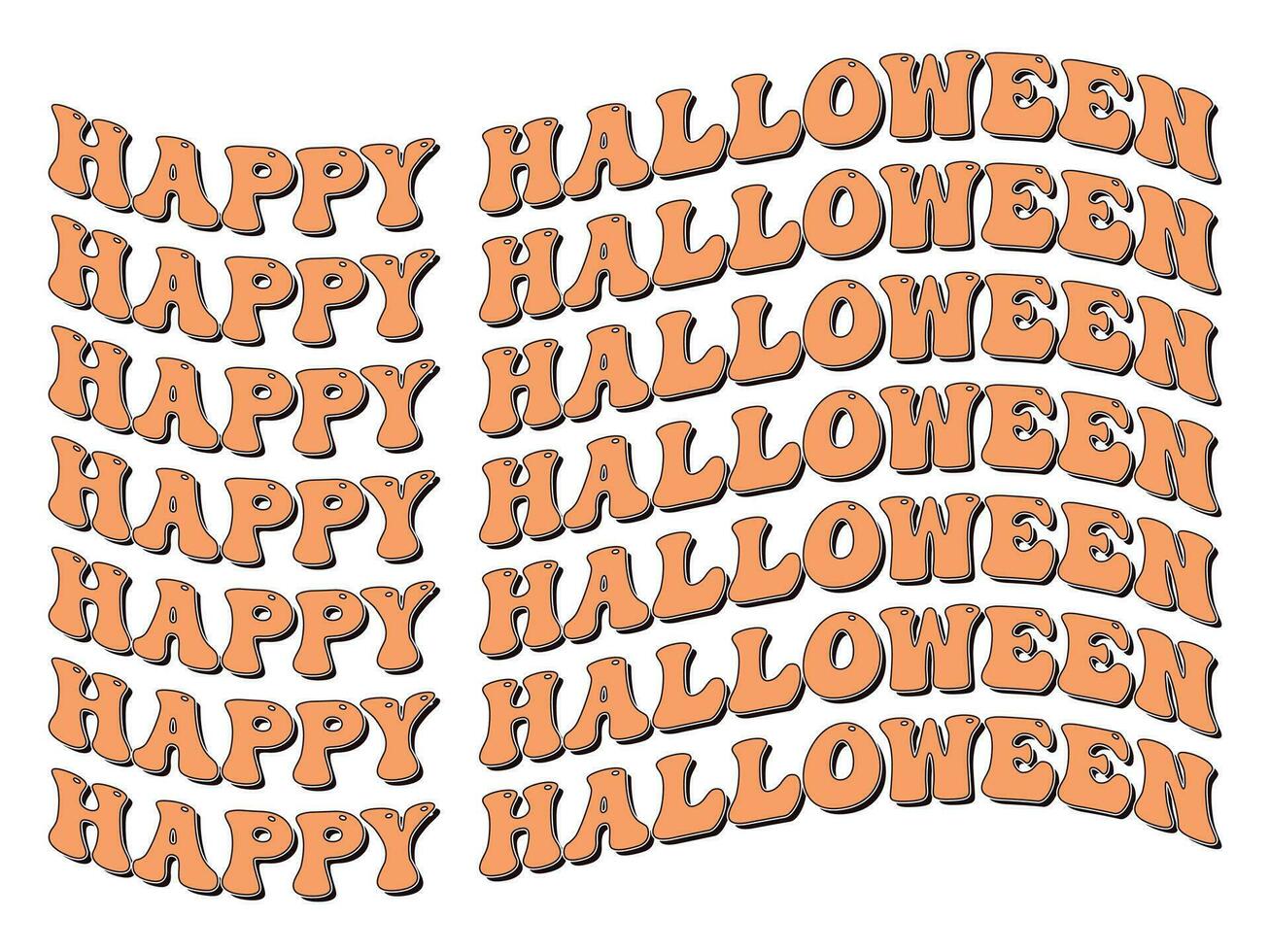 contento Halloween testo effetto - Halloween testo vettore